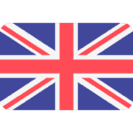 The image shows the United Kingdom flag, also known as the Union Jack. It features a red cross on a white background, overlaid with red and white diagonal stripes on a blue field.