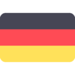 Flag of Germany featuring three horizontal stripes in black, red, and gold from top to bottom.