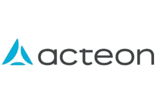 A logo of Acteon, a company specializing in medical device solutions and innovations.