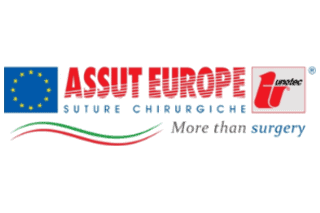 European Union flag and Assut Europe logo for surgical devices.