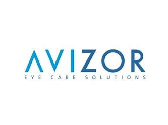 Logo for Avizor Eye Care Solutions. The word "AVIZOR" is written in blue uppercase letters, with "EYE CARE SOLUTIONS" in smaller, gray letters underneath on a white background.