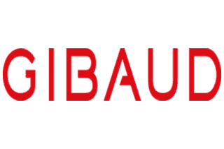 GIBAUD logo in red on a white background.