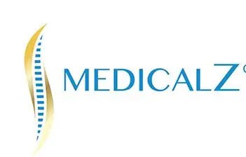 Logo with a stylized gold and blue spine graphic on the left and the text "MEDICALZ" in blue on the right. The design suggests a medical or healthcare-related company.