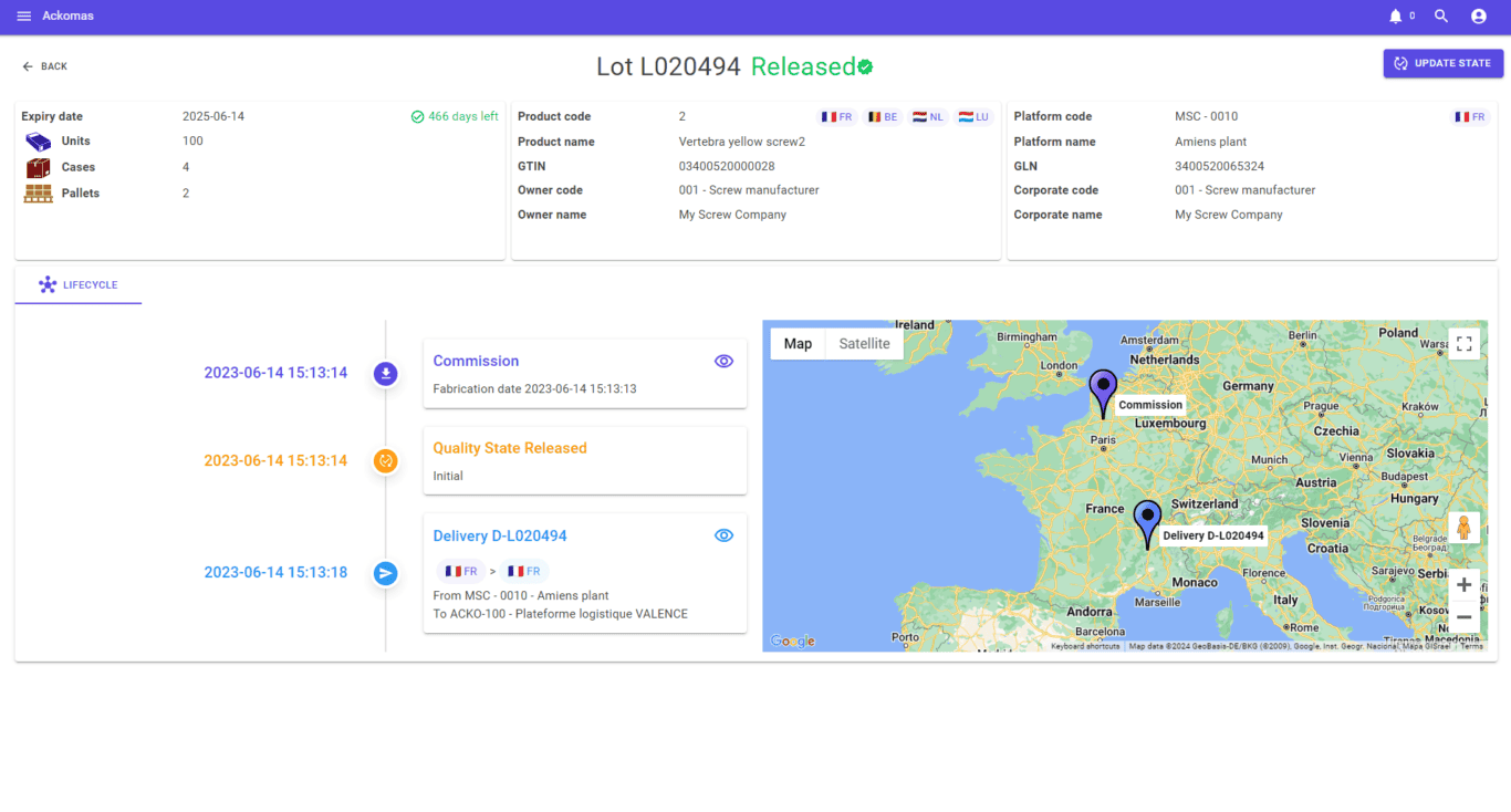 ACKOMAS dashboard