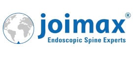 Joimax logo with a globe icon to the left and the text “joimax Endoscopic Spine Experts” to the right, similar in clarity to leading eye care and ophthalmic products from brands like Laboratoires Théa.