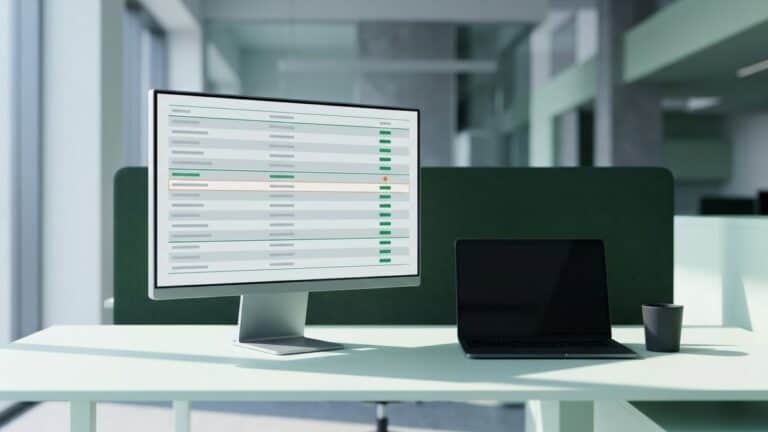 Medical device regulatory compliance dashboard on a computer screen.