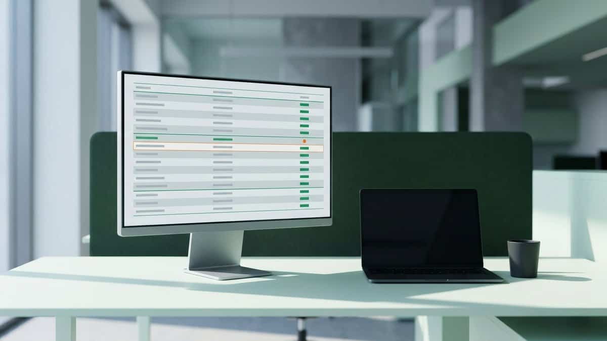 Medical device regulatory compliance dashboard on a computer screen.